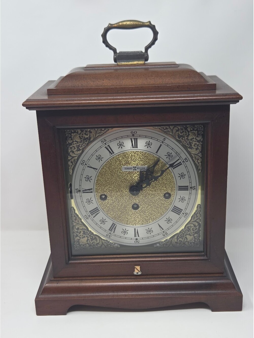 Howard Miller Oak Mantel Clock Westminster Chime 340-020 West Germany 2 Jewels